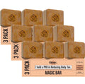 Ghar Soaps Sandalwood & Saffron Magic Bar For Reduce Tan (100 Gms Pack Of 9) | Paraben Free | Chandan & Kesar Bath Soap | Handmade Soaps For Glowing | Skin Brightening Soap For Men & Women